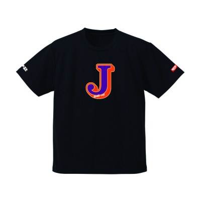 JTTA公認　卓球ユニフォーム【男女兼用(ドライ):Lサイズ】アルファベット　J　ブラック