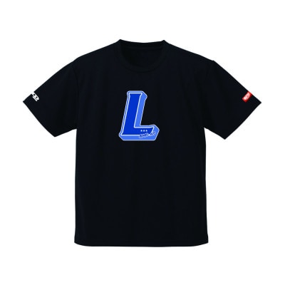 JTTA公認　卓球ユニフォーム【男女兼用(ドライ):Lサイズ】アルファベット　L　ブラック