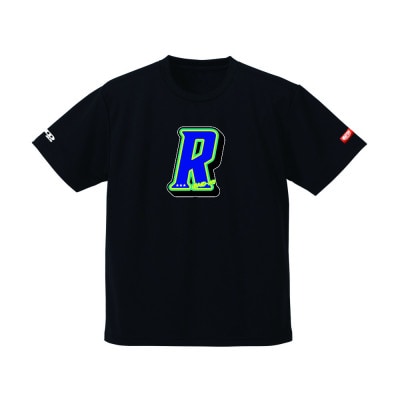 JTTA公認　卓球ユニフォーム【男女兼用(ドライ):Mサイズ】アルファベット　R　ブラック
