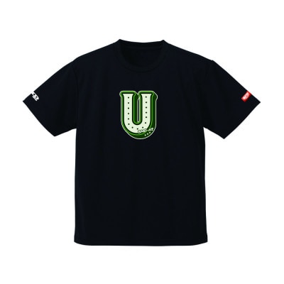 JTTA公認　卓球ユニフォーム【男女兼用(ドライ):Sサイズ】アルファベット　U　ブラック