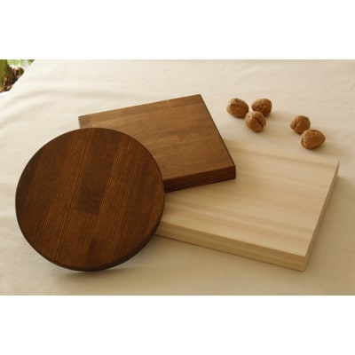 大工が作ったカッティングボードと桧のまな板