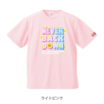 JTTA公認　卓球ユニフォーム【男女兼用(ドライ):140サイズ】ネバーバックダウンB　ライトピンク
