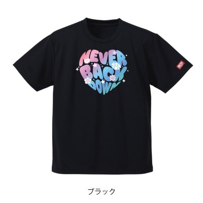 JTTA公認　卓球ユニフォーム【男女兼用(ドライ):XXLサイズ】ネバーバックダウンA　ブラック