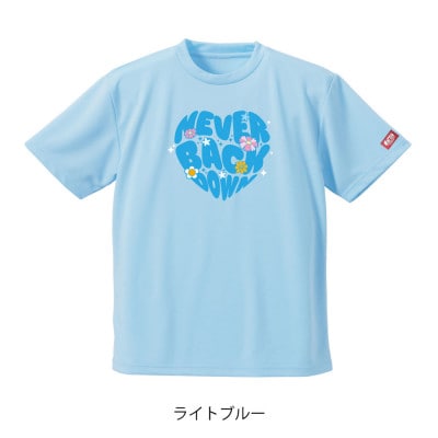 JTTA公認　卓球ユニフォーム【男女兼用(ドライ):160サイズ】ネバーバックダウンA　ライトブルー