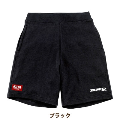 JTTA公認　卓球ユニフォーム【男女兼用:XXLサイズ】スウェットゲームハーフパンツ　ブラック