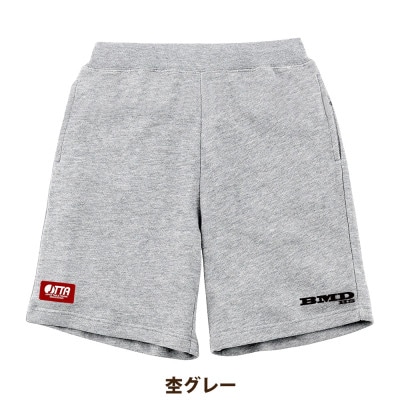 JTTA公認　卓球ユニフォーム【男女兼用:Sサイズ】スウェットゲームハーフパンツ　杢グレー