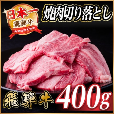 飛騨牛 焼肉切り落とし 約400g タレ付き 訳あり【冷蔵便】A4～A5等級 黒毛和牛【配送不可地域：離島】