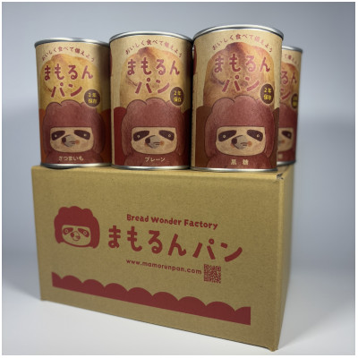 まもるんパン　2年保管6缶セット　1箱　(プレーン・さつまいも・黒糖)