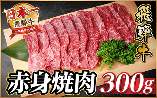 飛騨牛 赤身(焼肉・BBQ用) 約300g【冷蔵便】A4～A5等級 黒毛和牛【配送不可地域：離島】