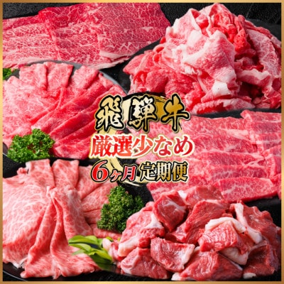 【毎月定期便】飛騨牛　厳選少なめ定期便　計2.1kg　カルビ・赤身(BBQ用)ロース すね肉全6回【配送不可地域：離島】