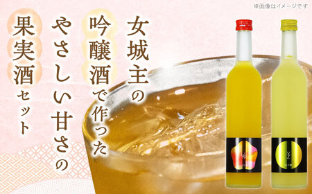 【年内配送】女城主 柚子酒と梅酒（各500ml）セット / 果実酒 ゆず酒 飲み比べ お酒 / 恵那市 / 岩村醸造 [AUAK001]