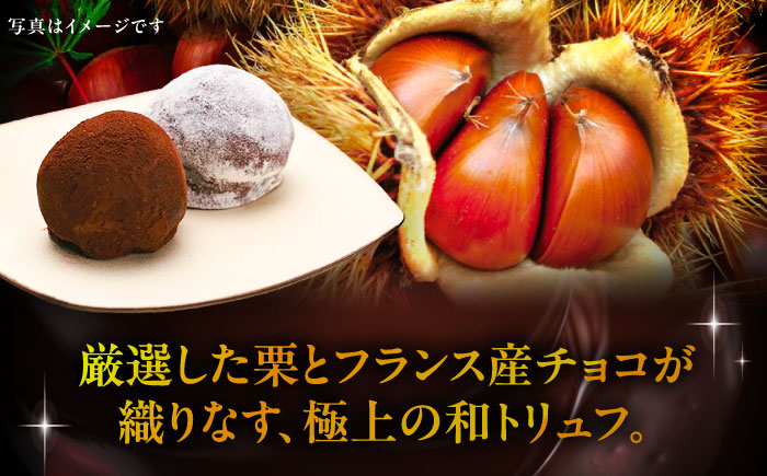 【先行予約】【2025年12月下旬から2026年2月下旬に順次発送】栗チョコ 6個入り（ビター・ミルク） /　栗 チョコ トリュフ / 恵那市 / 株式会社 恵那寿や [AUAS017]