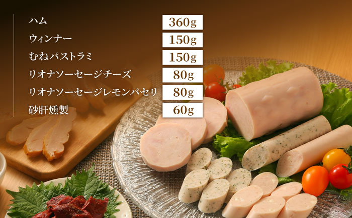 【年内配送】奥美濃古地鶏Bセット / 地鶏 鶏肉 とり肉 肉 ハム ウインナー パストラミ ソーセージ 砂肝 燻製 セット 詰め合わせ / 恵那市 / 中部食産 [AUBW006]