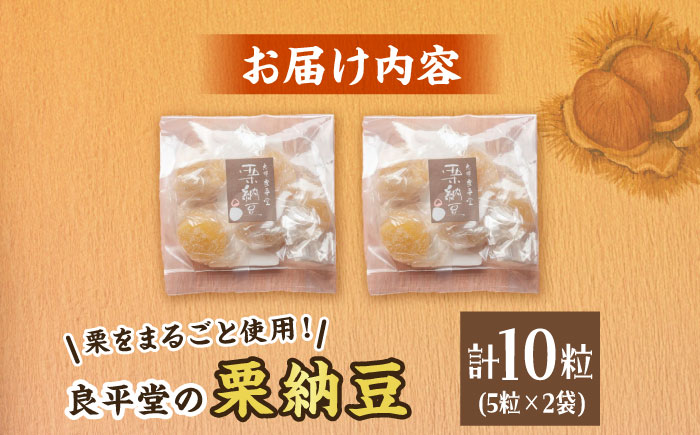 【年内配送】栗納豆 5粒入 2箱 / くり 和菓子 まるごと ギフト / 恵那市 / 良平堂 [AUDB033]