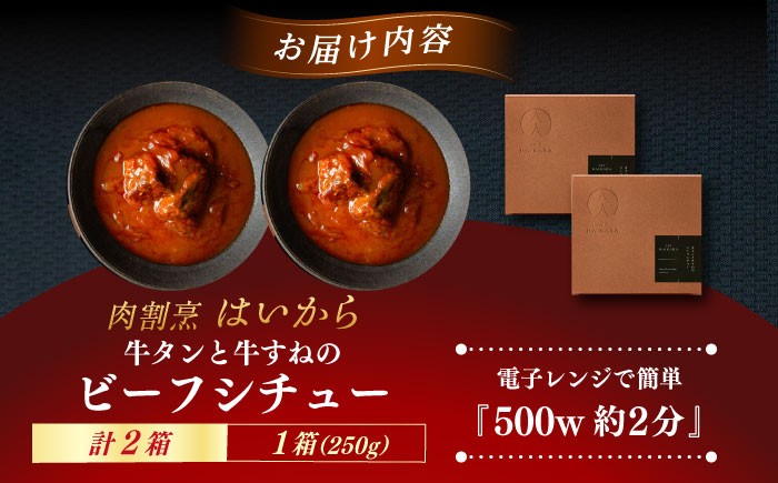 肉割烹はいから『牛タンと牛すねのビーフシチュー』2個セット　レトルト 牛肉 恵那市 / TWO-FACE JAPAN [AUFI007]