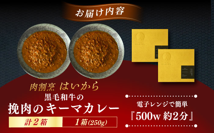 肉割烹はいから『黒毛和牛の挽肉のキーマカレー』2個セット　レトルト 牛肉 恵那市 / TWO-FACE JAPAN [AUFI009]