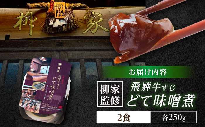 岐阜の名店・柳家 飛騨牛すじ どて味噌煮 2食分 / どて煮 みそ煮 牛スジ 国産 ブランド牛 / 恵那市 / 陶ホープフル　 [AUFV002]