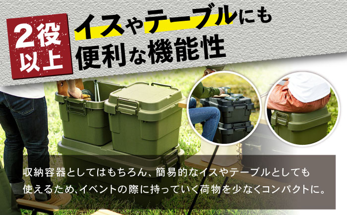 【選べるカラー】トランクカーゴ グリーン SSサイズ 2個組 キャンプ ボックス 収納 アウトドア / 恵那市 / 東谷株式会社　明智流通センター [AUAD025] グリーン