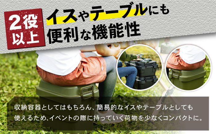 【選べるカラー】トランクカーゴ グリーン Sサイズ 2個組 キャンプ ボックス 収納 アウトドア / 恵那市 / 東谷株式会社　明智流通センター [AUAD028] グリーン