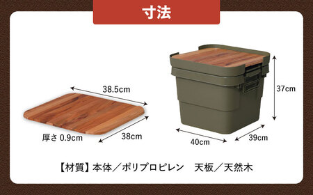 【選べるカラーとサイズ】アウトドア 収納ケース DIY風テーブルトップセット グリーン Sサイズ 2個 / キャンプ 収納 ボックス アウトドア / 恵那市 / 東谷株式会社 明智流通センター [AUAD040] グリーン S