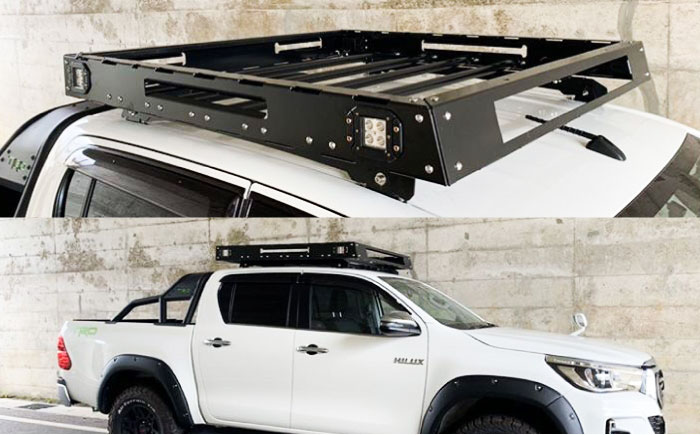ROS FIELD トヨタ ハイラックス 125系専用 ルーフラック / 車 くるま カー用品 アウトドア レジャー / 恵那市 / ROYAL STAGE [AUEB007]