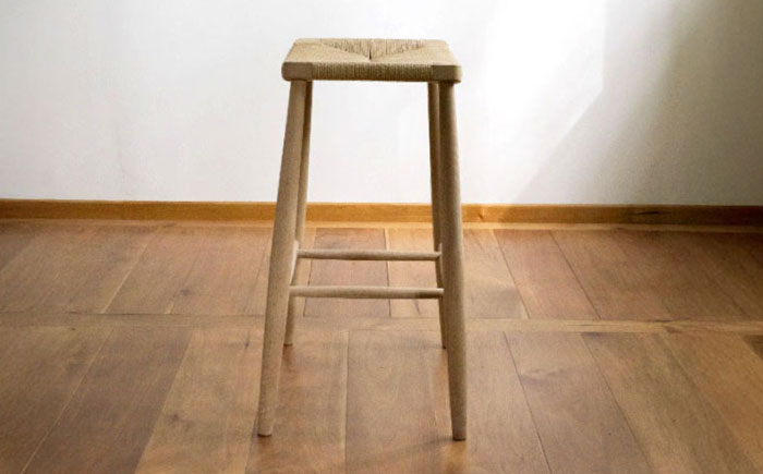 【受注生産】High Stool 01［H580］ オーク（ナラ）/soap finish / スツール 椅子 いす チェア 家具 インテリア 木製 木目調 ナチュラル おしゃれ デザイン ダイニング キッチン カウンター / 恵那市 / ROYAL STAGE [AUEB049]