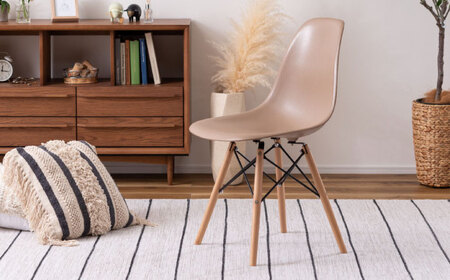 【選べるカラー】デザインチェア ブラウン 1脚 / 椅子 チェア インテリア 家具 / 恵那市 / 東谷株式会社 明智流通センター [AUAD050] ブラウン