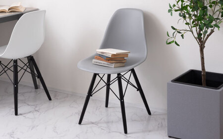 【選べるカラー】デザインチェア モノトーン グレー 1脚 / 椅子 イームズチェア ダイニング / 恵那市 / 東谷株式会社 明智流通センター　 [AUAD054] モノトーン グレー