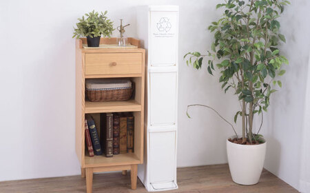 【選べるカラーとサイズ】ダストボックススリム 分別3段 30L ホワイト 1個 / ダストボックス ゴミ箱 ごみ箱 / 恵那市 / 東谷株式会社 明智流通センター [AUAD066] ホワイト 3段・30L