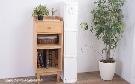 【選べるカラーとサイズ】ダストボックススリム 分別3段 30L ブラウン 1個 / ダストボックス ゴミ箱 ごみ箱 / 恵那市 / 東谷株式会社 明智流通センター [AUAD067] ブラウン 3段・30L