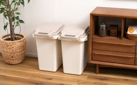 【選べるサイズ】臭いが漏れないゴミ箱 33リットル 2個組 / ダストボックス ゴミ箱 ごみ箱 / 恵那市 / 東谷株式会社 明智流通センター [AUAD079] 33L×2個