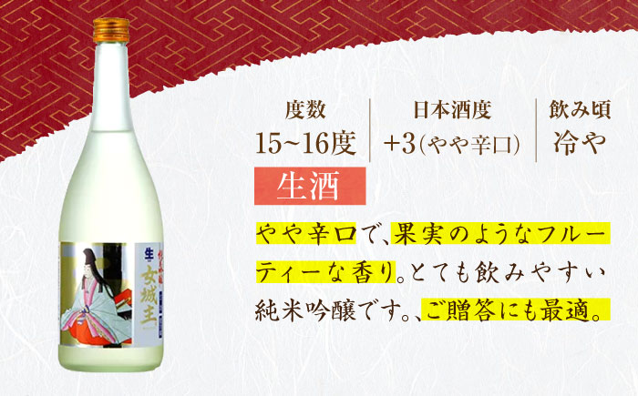 女城主 純米吟醸（生酒）720ml / 日本酒 お酒 地酒 純米酒 吟醸酒 / 恵那市 / 岩村醸造 [AUAK014]