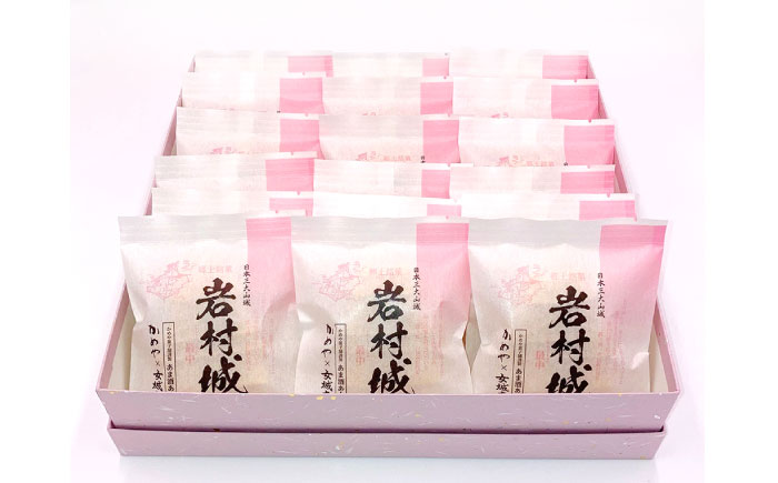 岩村城最中 18個入り / 最中 もなか お菓子 和菓子 / 恵那市 / かめや菓子舗 [AUAZ013]