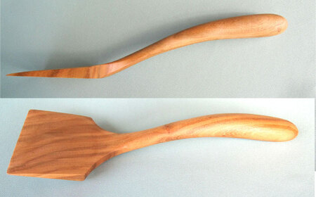 木のフライ返し(大)・(小) 2個セット / 料理 道具 調理 フライ返し 木 / 恵那市 / はせ工房 [AUCH014]