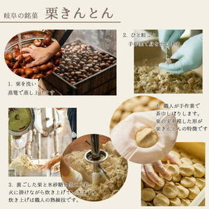 【年内配送】和栗のくりきんとんモンブラン（スイートポテト大福入） / くり 和菓子 洋菓子 クリーム / 恵那市 / 良平堂 [AUDB030]