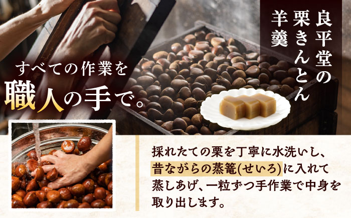 【年内配送】栗きんとん羊羹5入 / 栗きんとん 栗 くり 栗羊羹 羊羹 ようかん 和菓子 栗菓子 スイーツ ギフト 贈答 お取り寄せ / 恵那市 / 良平堂 [AUDB045]