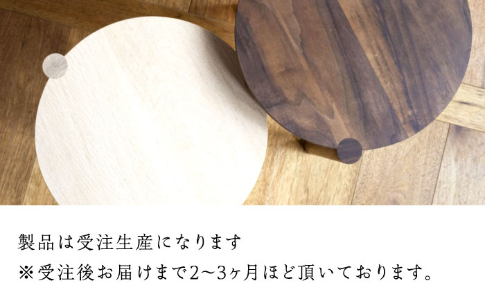 【受注生産】Side Table 04［丸］ オーク（ナラ）/soap finish / テーブル サイドテーブル 机 デスク 家具 インテリア 木目調 ナチュラル おしゃれ デザイン ダイニング 寝室 / 恵那市 / ROYAL STAGE [AUEB053]