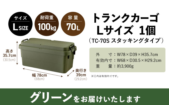 【選べるカラー】トランクカーゴ グリーン Lサイズ 1個 キャンプ ボックス 収納 アウトドア / 恵那市 / 東谷株式会社　明智流通センター [AUAD010] グリーン