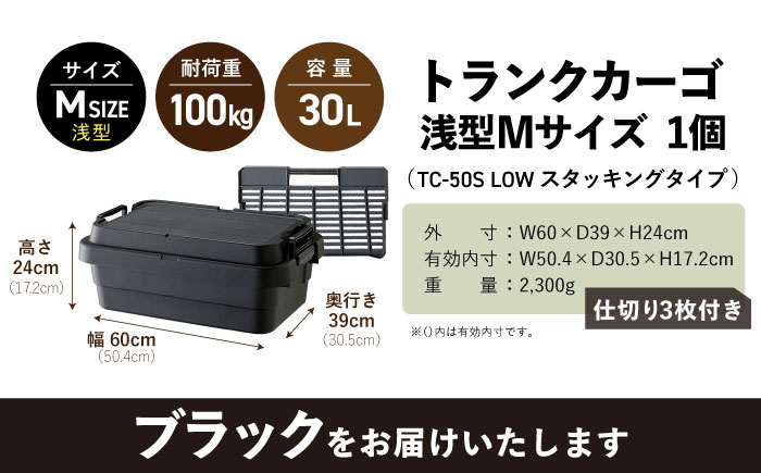 トランクカーゴ 専用仕切り板セット ブラック ロウタイプM1個 キャンプ ボックス 収納 アウトドア / 恵那市 / 東谷株式会社　明智流通センター [AUAD039] ブラック
