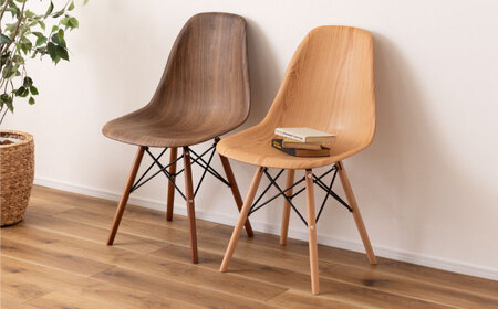 【選べるカラー】デザインチェア 木目プリント ウォルナット 1脚 / 椅子 チェア インテリア 家具 / 恵那市 / 東谷株式会社 明智流通センター [AUAD052] ウォルナット