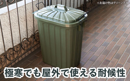 【選べるカラー】ペールカンのふた付きゴミ箱 60リットル グリーン 1個 / ダストボックス ゴミ箱 ごみ箱 / 恵那市 / 東谷株式会社 明智流通センター [AUAD075] グリーン