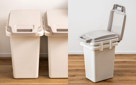 【選べるサイズ】臭いが漏れないゴミ箱 33リットル 2個組 / ダストボックス ゴミ箱 ごみ箱 / 恵那市 / 東谷株式会社 明智流通センター [AUAD079] 33L×2個