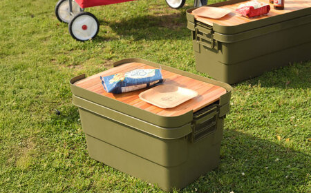 【選べるサイズ】DIY風テーブルトップ単体　アウトドア収納ケース　Sサイズ用　2個セット / キャンプ ボックス 収納 アウトドア / 恵那市 / 東谷株式会社 明智流通センター [AUAD100] S×2個