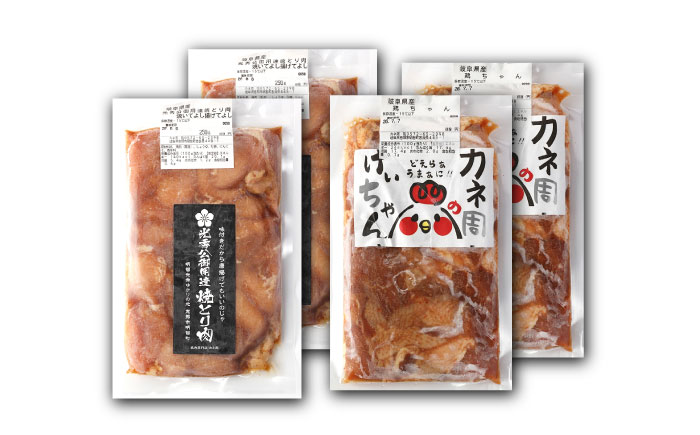 恵那どり 鶏（けい）ちゃん（しょうゆ味）光秀公御用達焼きとり肉 恵那どり（しょうゆ味） 計4袋セット / 恵那鶏 ケイちゃん けいちゃん からあげ 唐揚げ 鶏肉 とり肉 国産 郷土料理 お惣菜 味付き おかず/ 恵那市 / カネ周 [AUAY005]