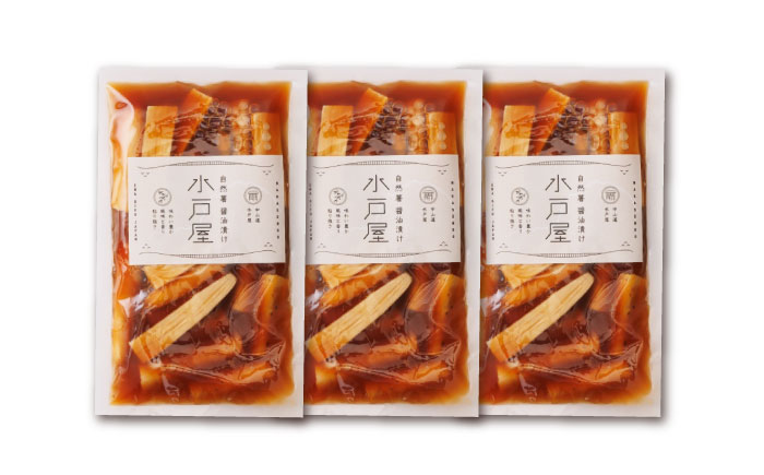 【年内配送】自然薯のしょう油漬け 240g（80g×3）/ 自然薯 しょう油漬け 醤油漬け 漬け物 漬物 グルテンフリー / 恵那市 / 水戸屋 [AUFZ012]