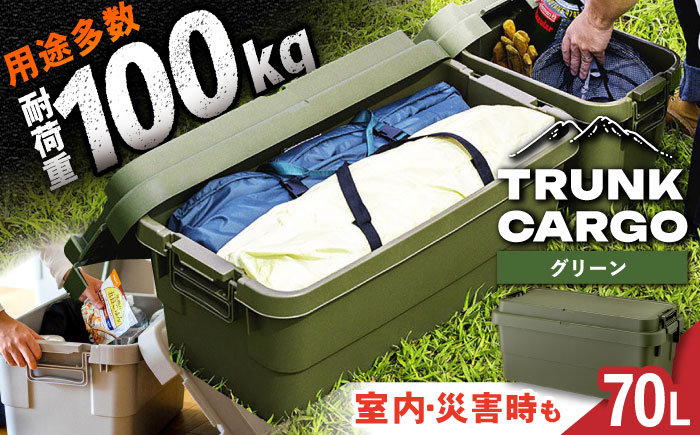 【選べるカラー】トランクカーゴ グリーン Lサイズ 1個 キャンプ ボックス 収納 アウトドア / 恵那市 / 東谷株式会社　明智流通センター [AUAD010] グリーン