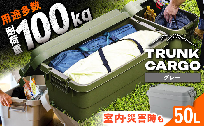 【選べるカラー】トランクカーゴ グレー Mサイズ 1個 キャンプ ボックス 収納 アウトドア / 恵那市 / 東谷株式会社　明智流通センター [AUAD032] グレー