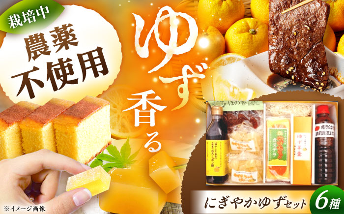 かさぎのゆず にぎやかゆずセット / ポン酢 焼肉のたれ カステラ 柚子 ゆず / 恵那市 / かさぎゆず組合 [AUAW001]