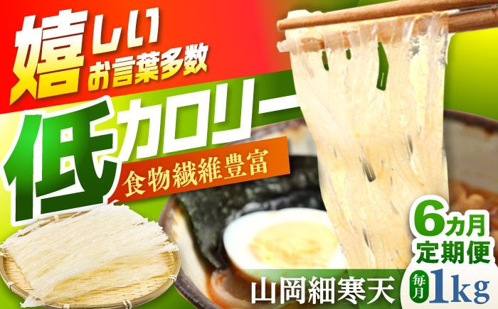 【6回定期便】山岡細寒天 計1kg（500g×2袋）/ 寒天 かんてん 細寒天 / 恵那市 / 岐阜県寒天水産工業組合 [AUBD011] 6回
