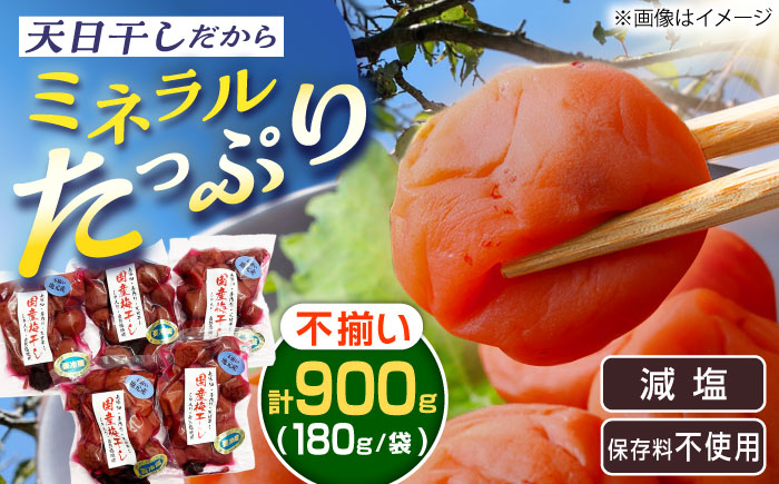 岐阜県産 不揃い 梅干し　計900g 180g×5袋 (天日干し・減塩・無添加) / 梅干し 天日干し 減塩 / 恵那市 / マルコ醸造 [AUCT007]